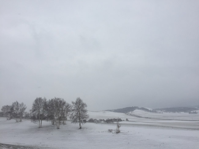 围场坝上5月飘雪