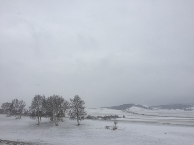 围场坝上5月飘雪