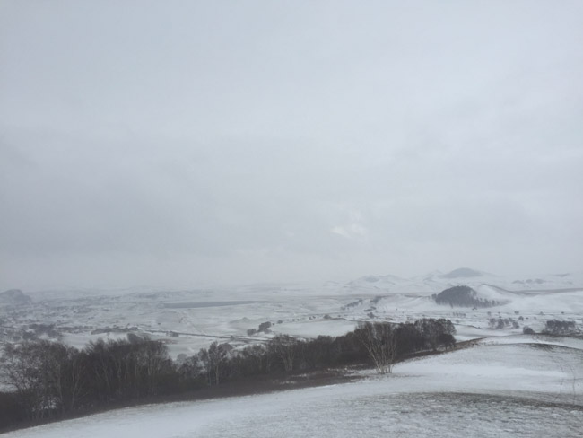 围场坝上5月飘雪