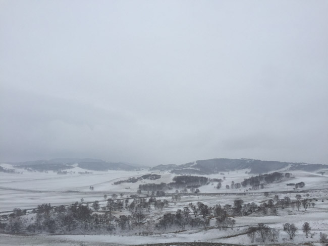 围场坝上5月飘雪